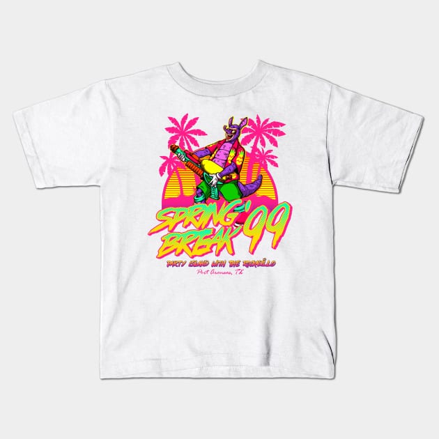 Spring Break '99 (Pink) Kids T-Shirt by indiespiv